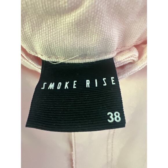 Smoke rise 12" SLIM disstressed rip and repaired twill shirts BRUSHED PINK Sz 38 - Picture 6 of 10